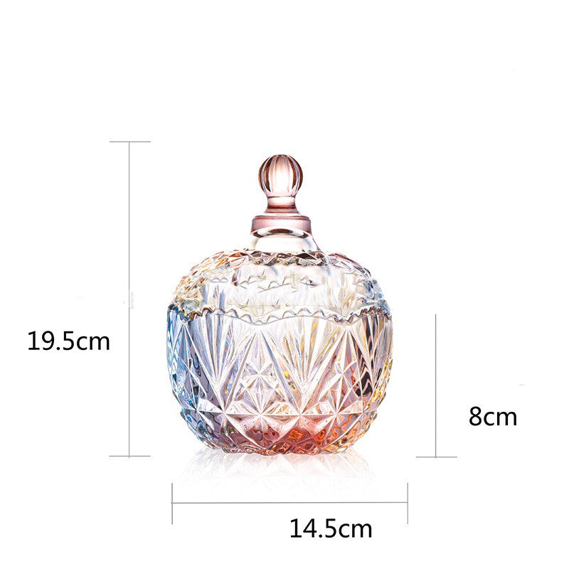Round Cut Glass Candy Dish