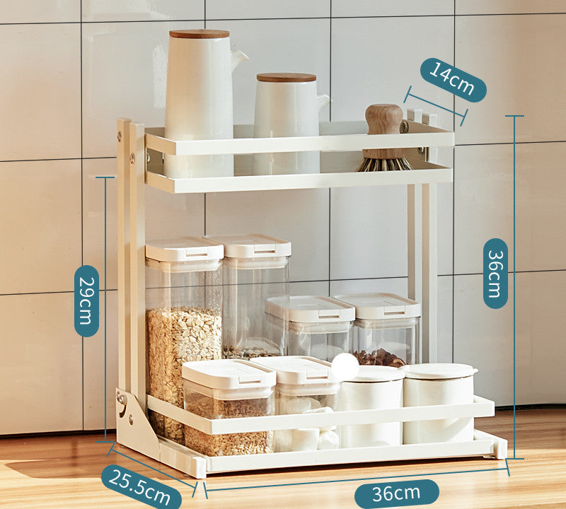 2 and 3-Tier Folding Countertop Organizer-