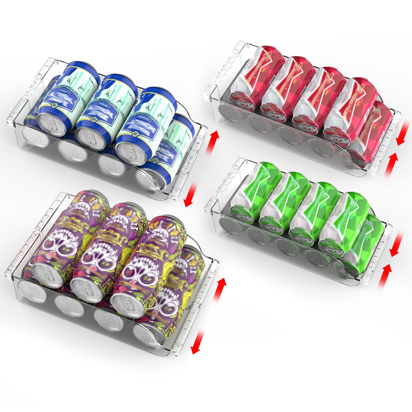 Suzannah's Kitchen Expandable Soda Can Organizer Set (4-Pack)