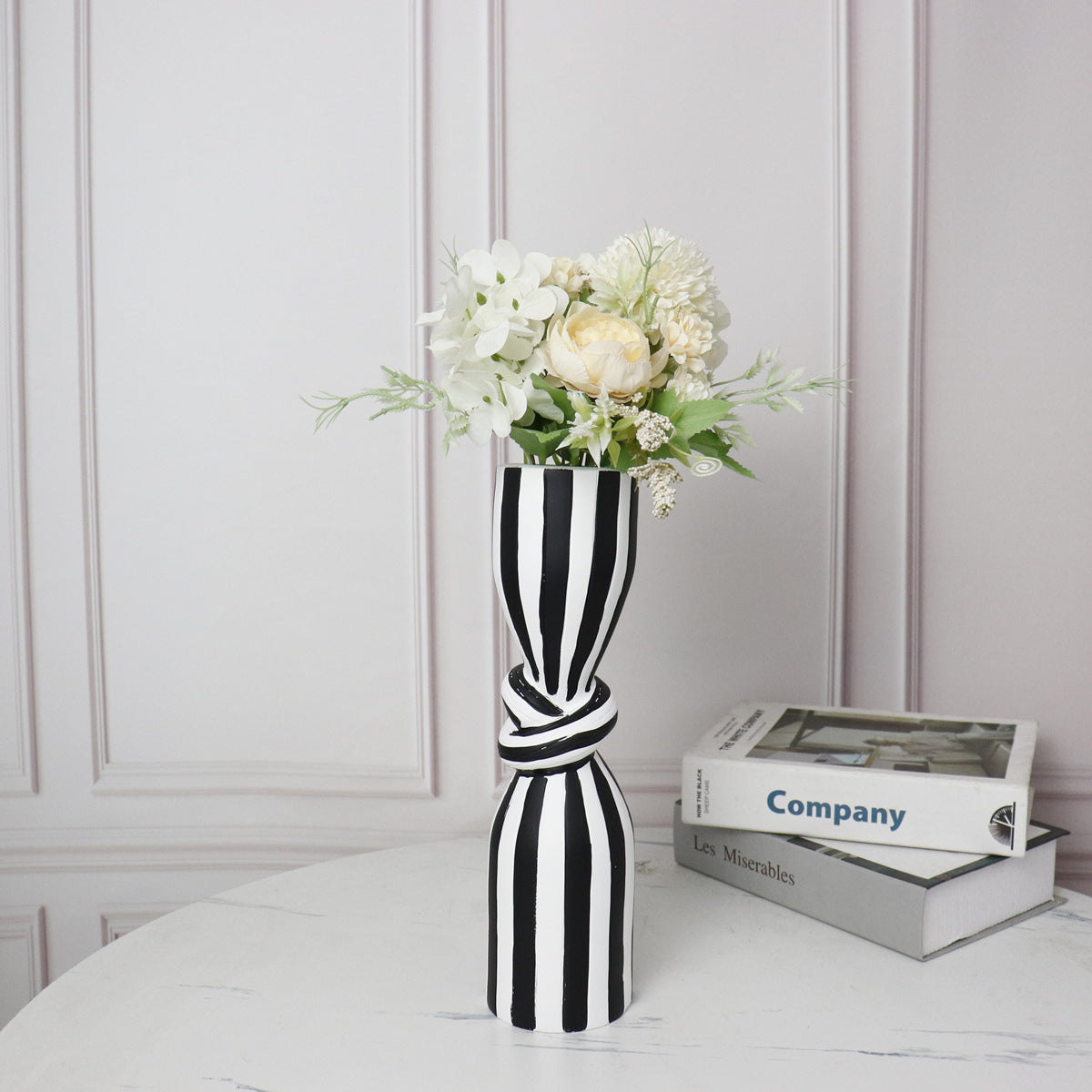 Vase-French Striped Silouette
