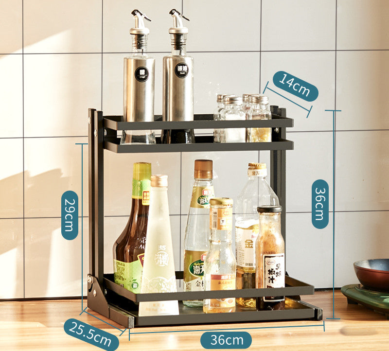 2 and 3-Tier Folding Countertop Organizer-