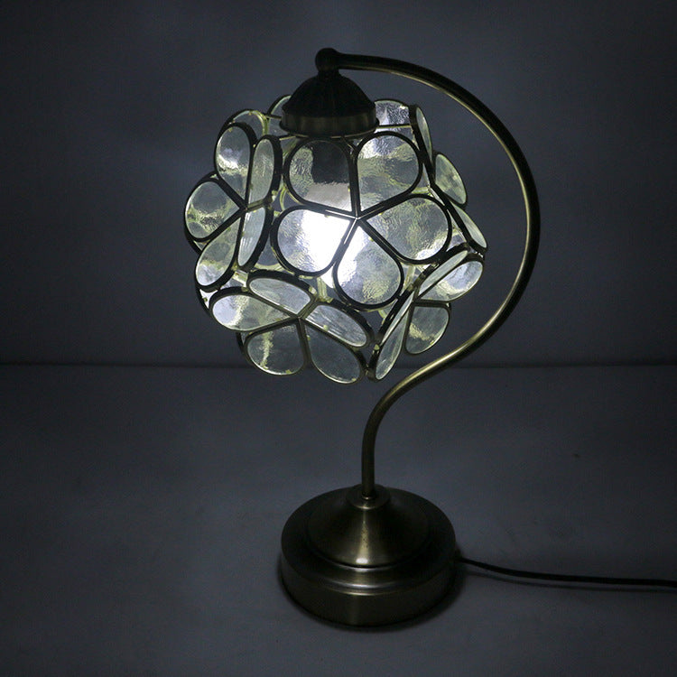 Tiffany Style Stained Glass Flower Blossom Table Lamp
