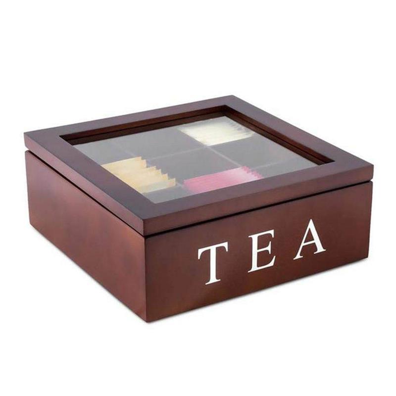 Wooden Tea Organizer Box