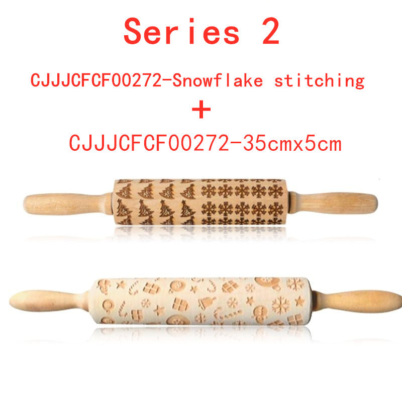 Christmas Baking: Embossed Rolling Pin-65 STYLES