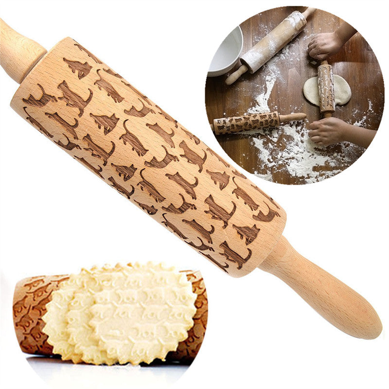 Christmas Baking: Embossed Rolling Pin-65 STYLES