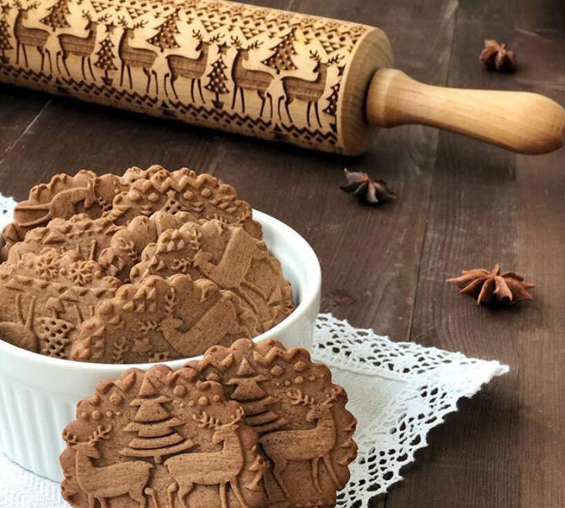 Christmas Baking: Embossed Rolling Pin-65 STYLES