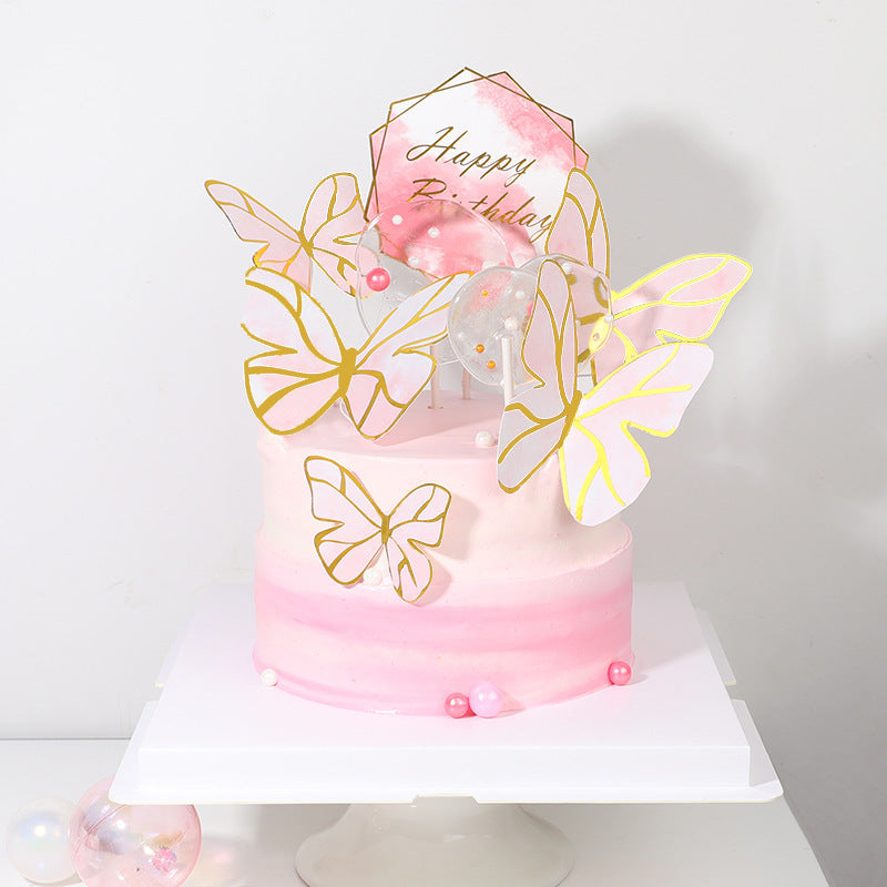 Paper Butterfly Cake Decorations