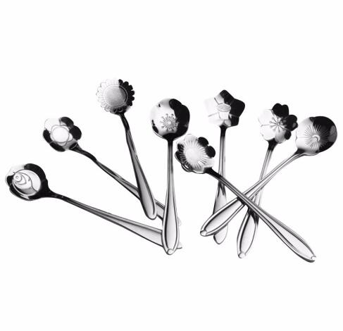 Flower Teaspoons-Stainless Steel