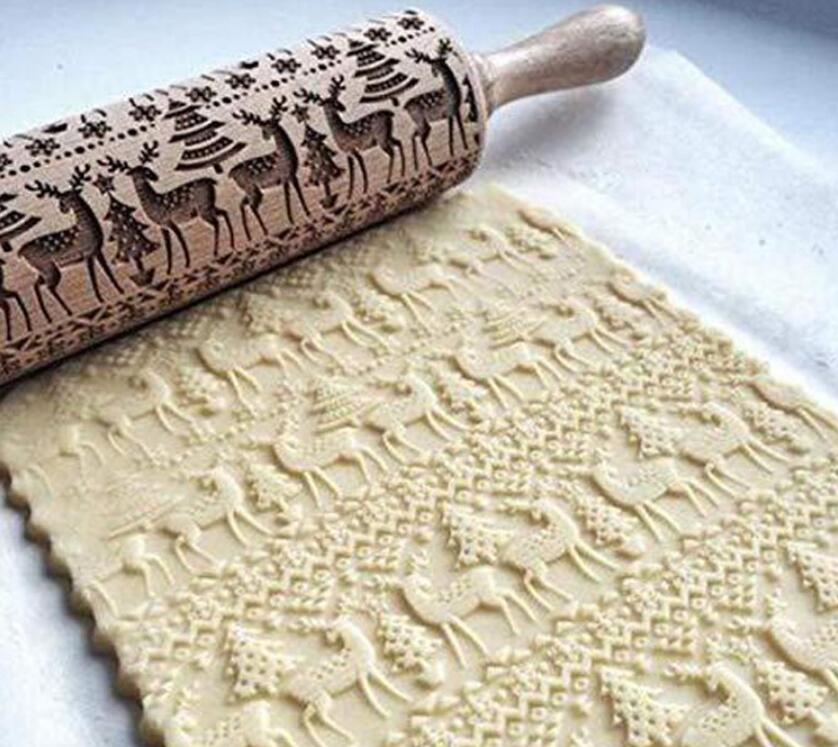 Christmas Baking: Embossed Rolling Pin-65 STYLES