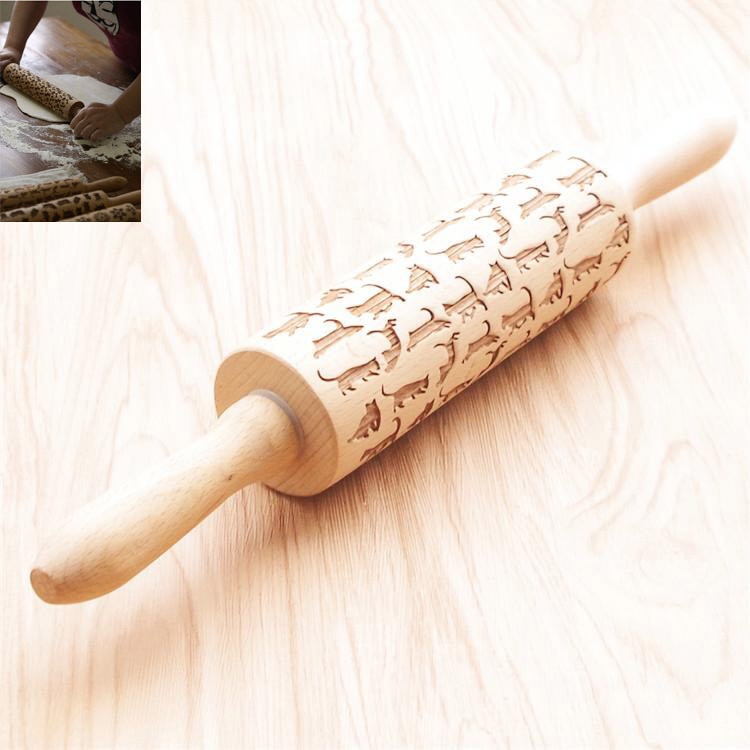 Christmas Baking: Embossed Rolling Pin-65 STYLES
