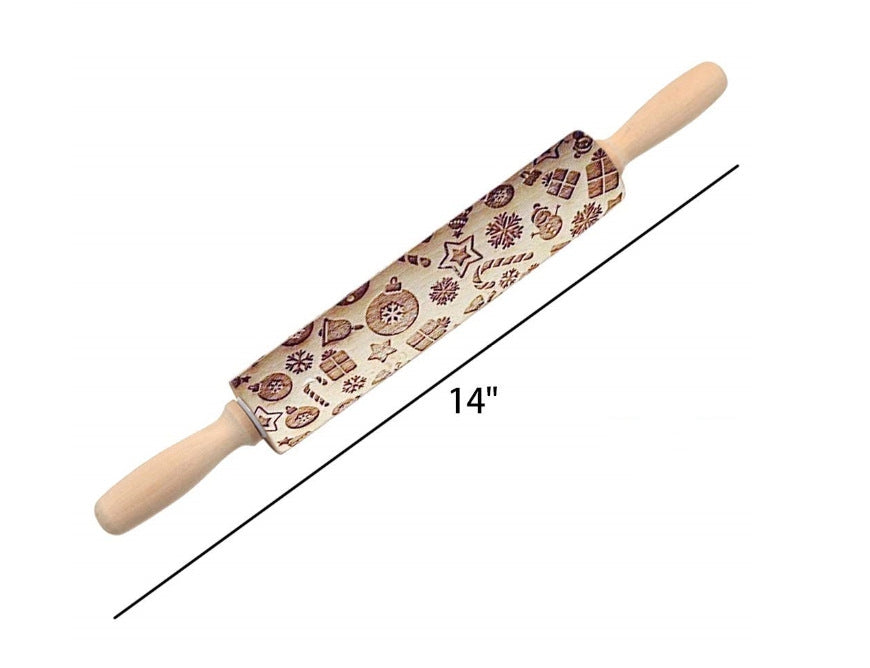Christmas Baking: Embossed Rolling Pin-65 STYLES