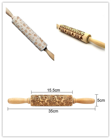 Christmas Baking: Embossed Rolling Pin-65 STYLES