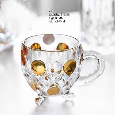 Gold Embellished European Crystal Glassware