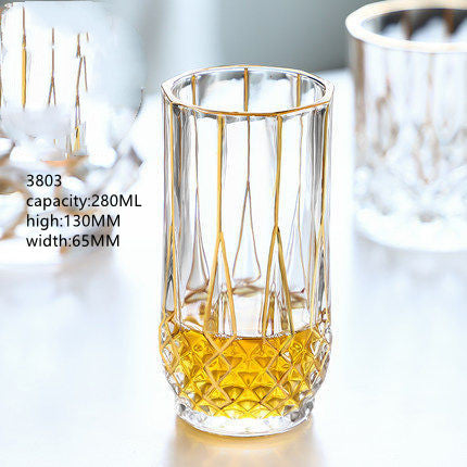 Gold Embellished European Crystal Glassware