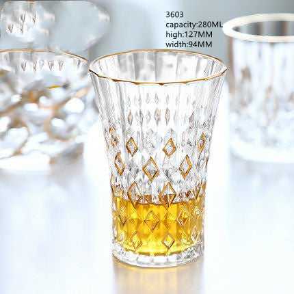 Gold Embellished European Crystal Glassware