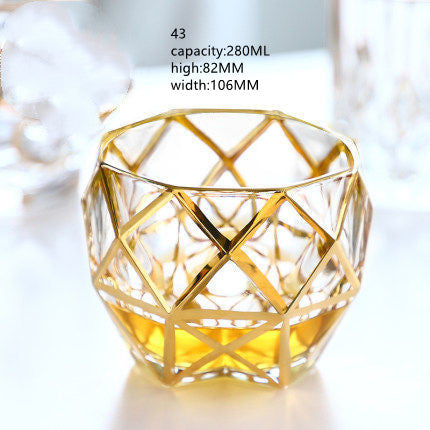 Gold Embellished European Crystal Glassware
