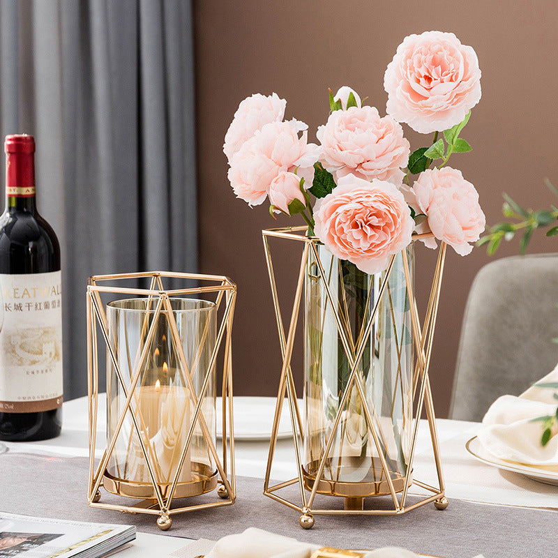 Suzannah's Kitchen European Style Iron & Glass Candle Holder
