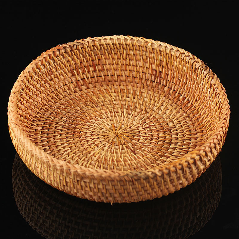 Suzannah's Kitchen Woven Round Rattan Fruit & Pastry Basket
