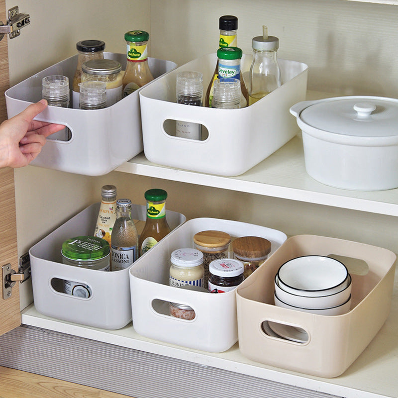 Suzannah's Kitchen Open Solid Plastic Storage Bin with Handles