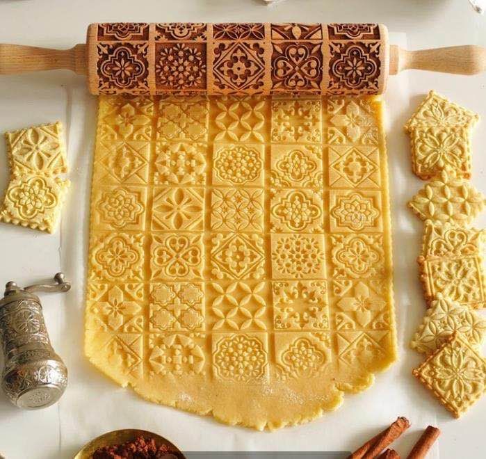 Christmas Baking: Embossed Rolling Pin-65 STYLES