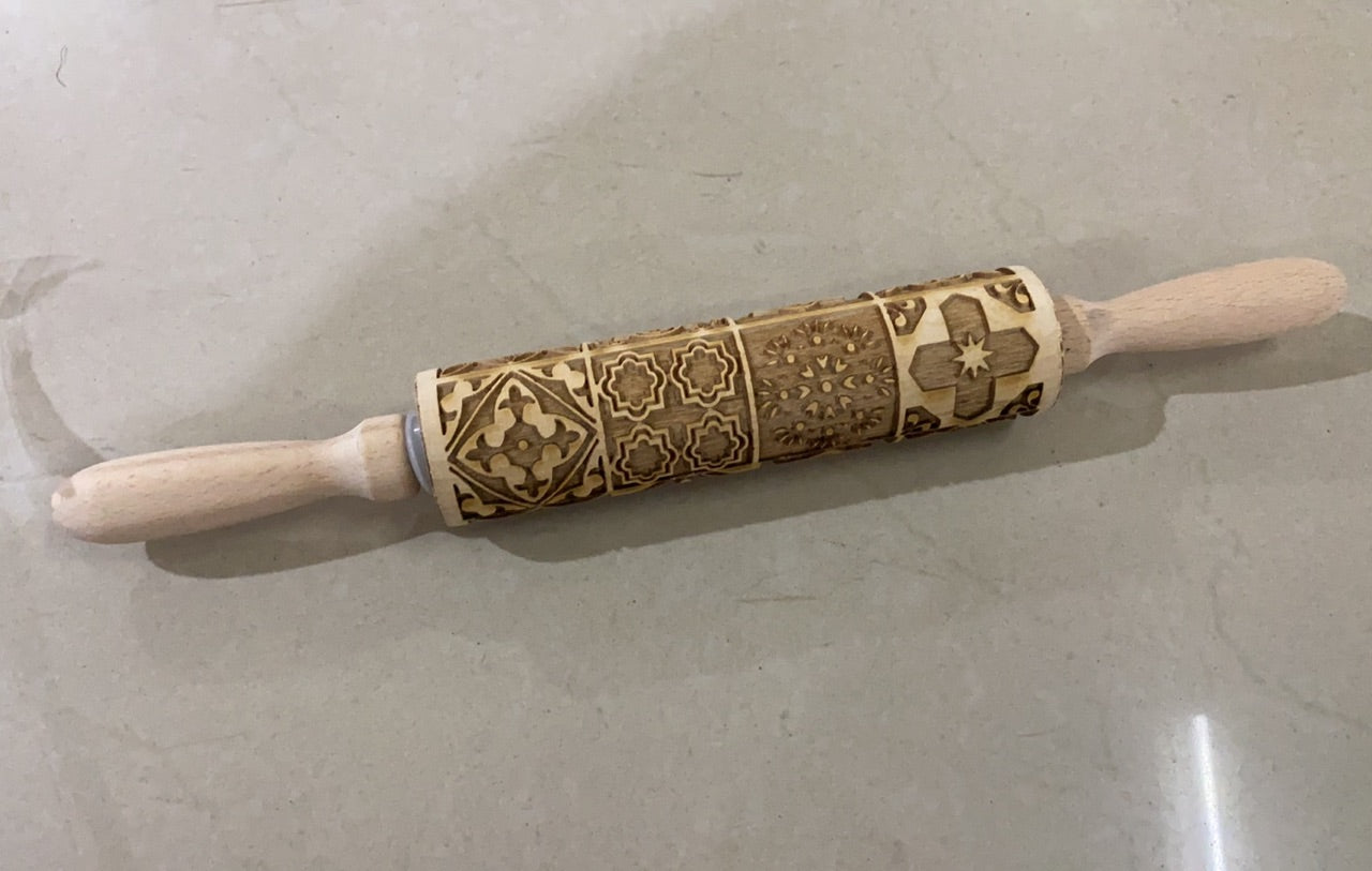 Christmas Baking: Embossed Rolling Pin-65 STYLES