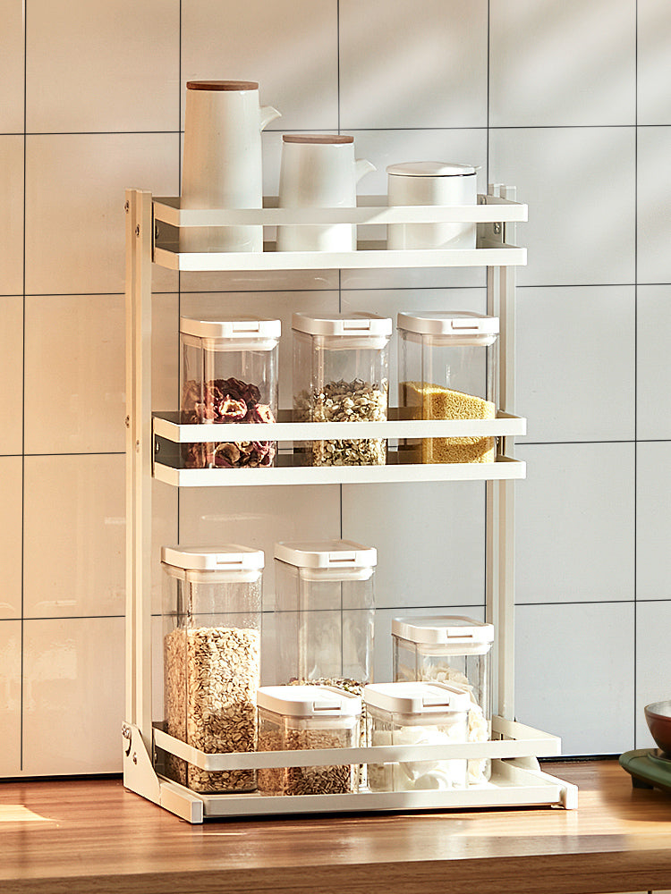 2 and 3-Tier Folding Countertop Organizer-