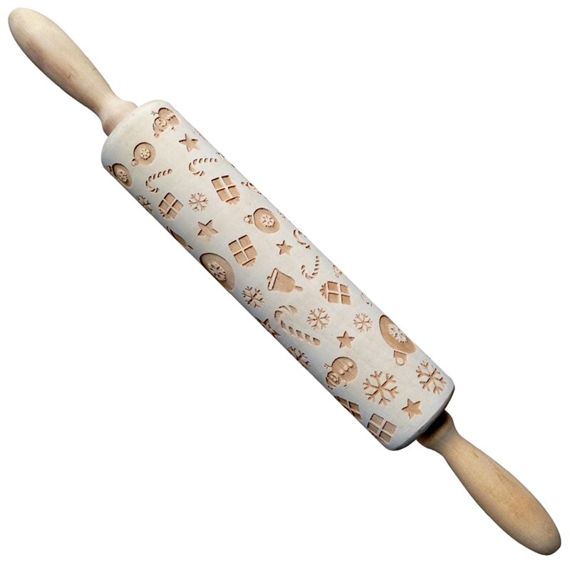 Christmas Baking: Embossed Rolling Pin-65 STYLES
