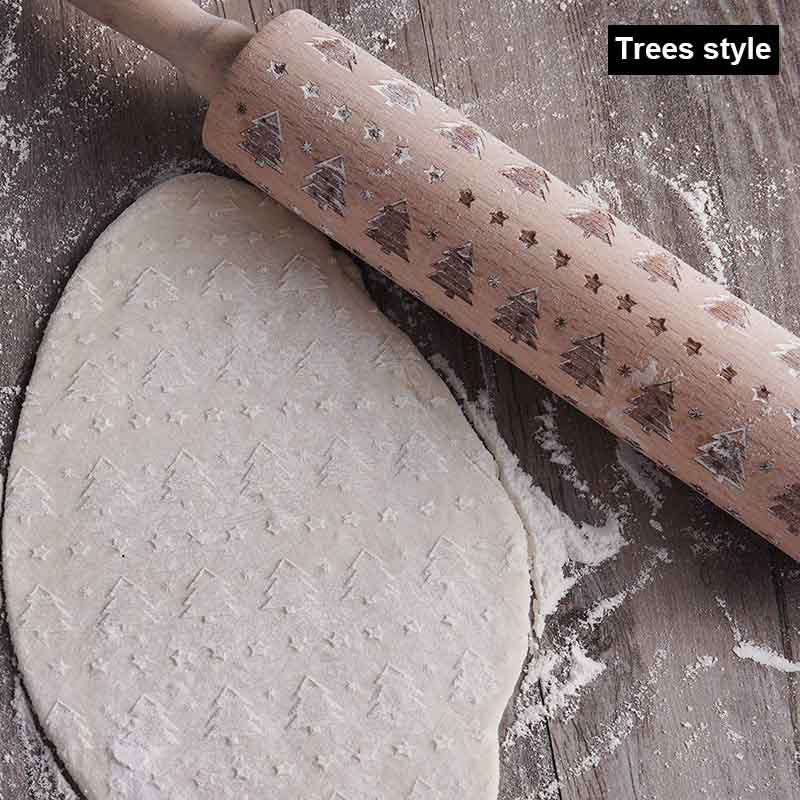 Christmas Baking: Embossed Rolling Pin-65 STYLES