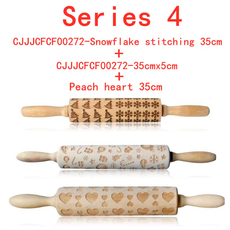 Christmas Baking: Embossed Rolling Pin-65 STYLES