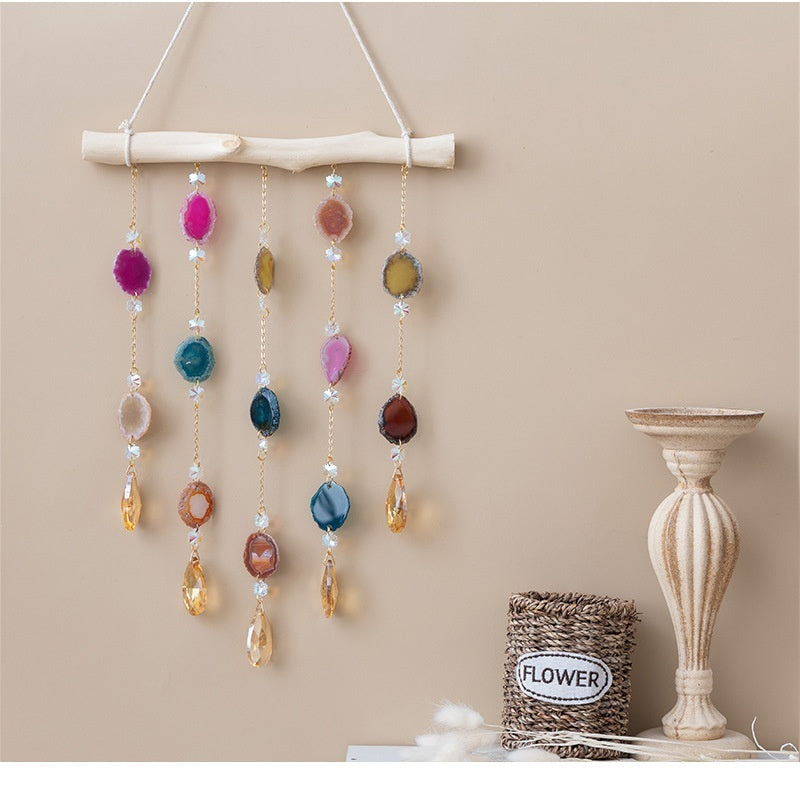 Agate Wind Chimes Gardening Crafts Crystal Wind Chimes Hanging