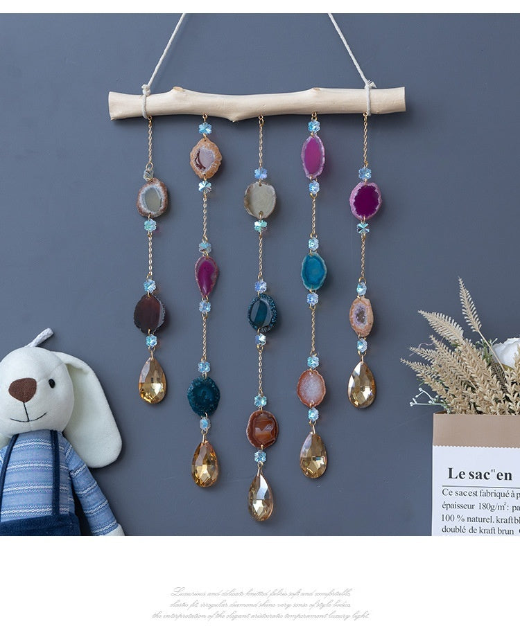 Agate Wind Chimes Gardening Crafts Crystal Wind Chimes Hanging