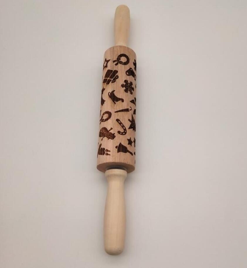 Christmas Baking: Embossed Rolling Pin-65 STYLES