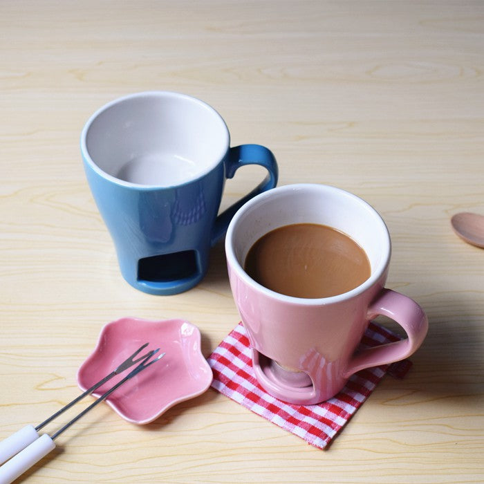 Kitchenware: Ceramic Pink & Blue Melter Mug