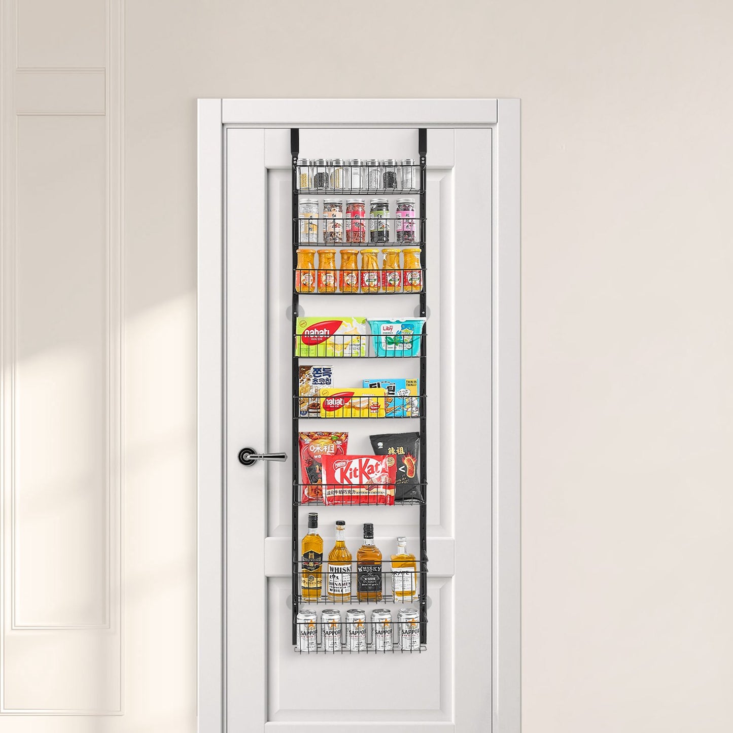 Suzannah's Kitchen 8-Tier Adjustable Over-The-Door Pantry Organizer