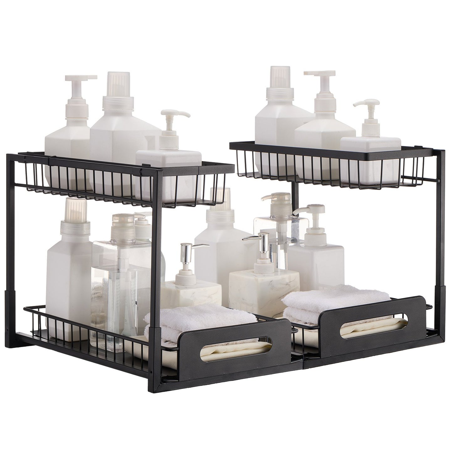 Suzannah's Kitchen VEVOR 2-Tier Metal Pull-Out Cabinet Organizer