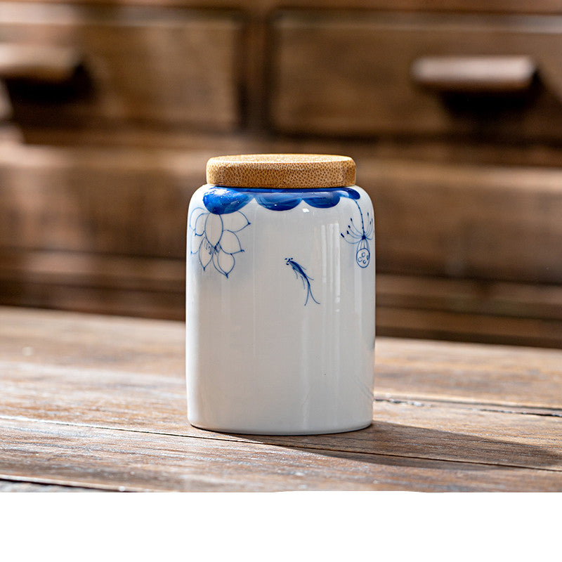 Suzannah's Kitchen Hand-Painted Porcelain Tea Jar