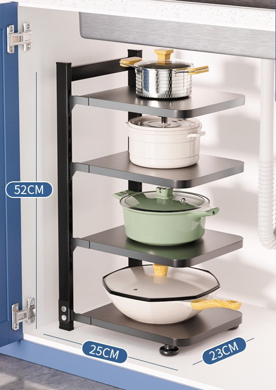 Suzannah's Kitchen Vertical Carbon Steel Pot & Pan Storage Rack