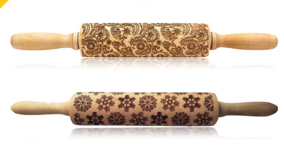 Christmas Baking: Embossed Rolling Pin-65 STYLES