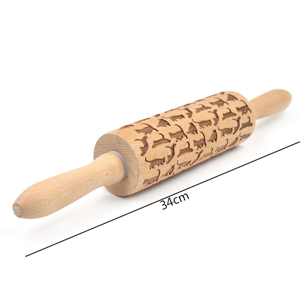 Christmas Baking: Embossed Rolling Pin-65 STYLES