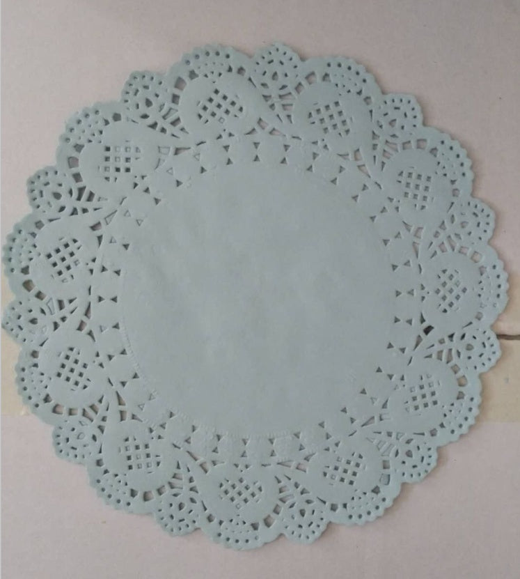 100PC Colored Lace Trim Dessert Doilies