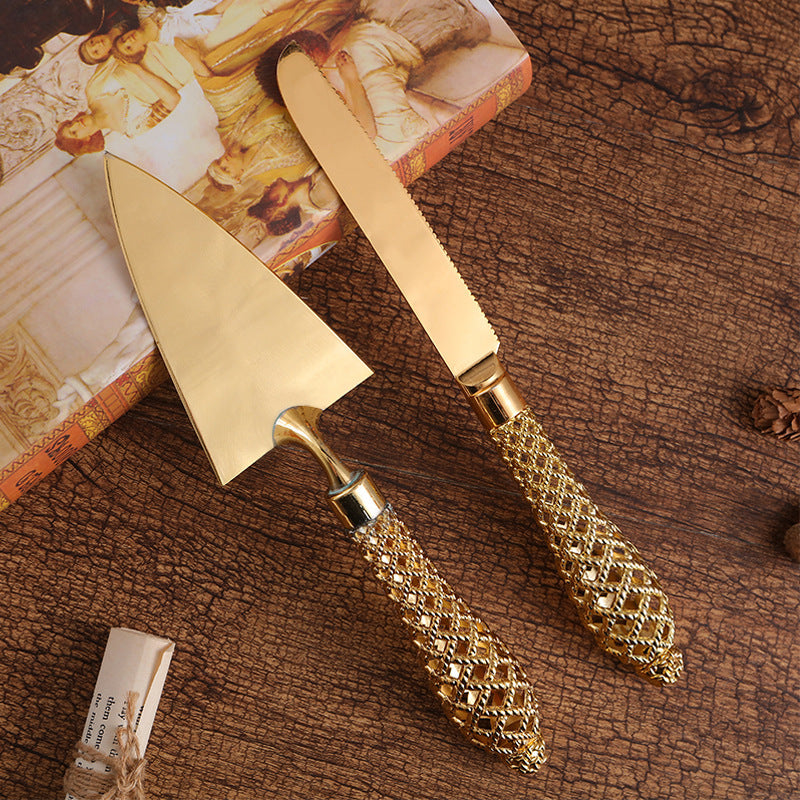 Suzannah's Kitchen Luxury Gold Dessert Server Set-2PC