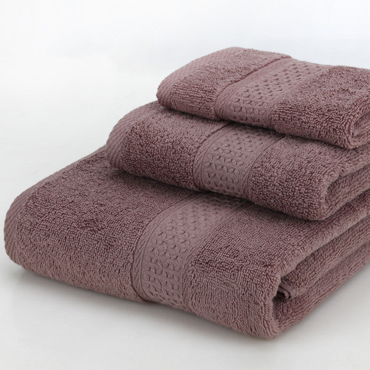 Towels: Bath Towel Set-3 Piece-Various Colors
