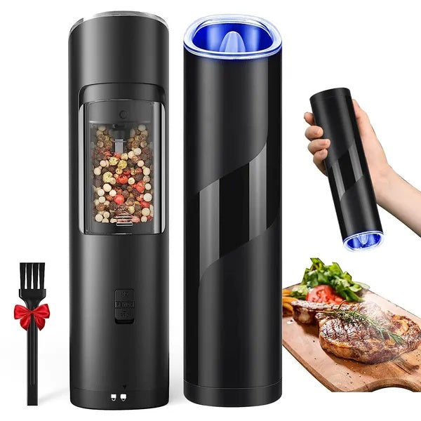 Suzannah's Kitchen Automatic Gravity Sensor Electric Salt & Pepper Grinder