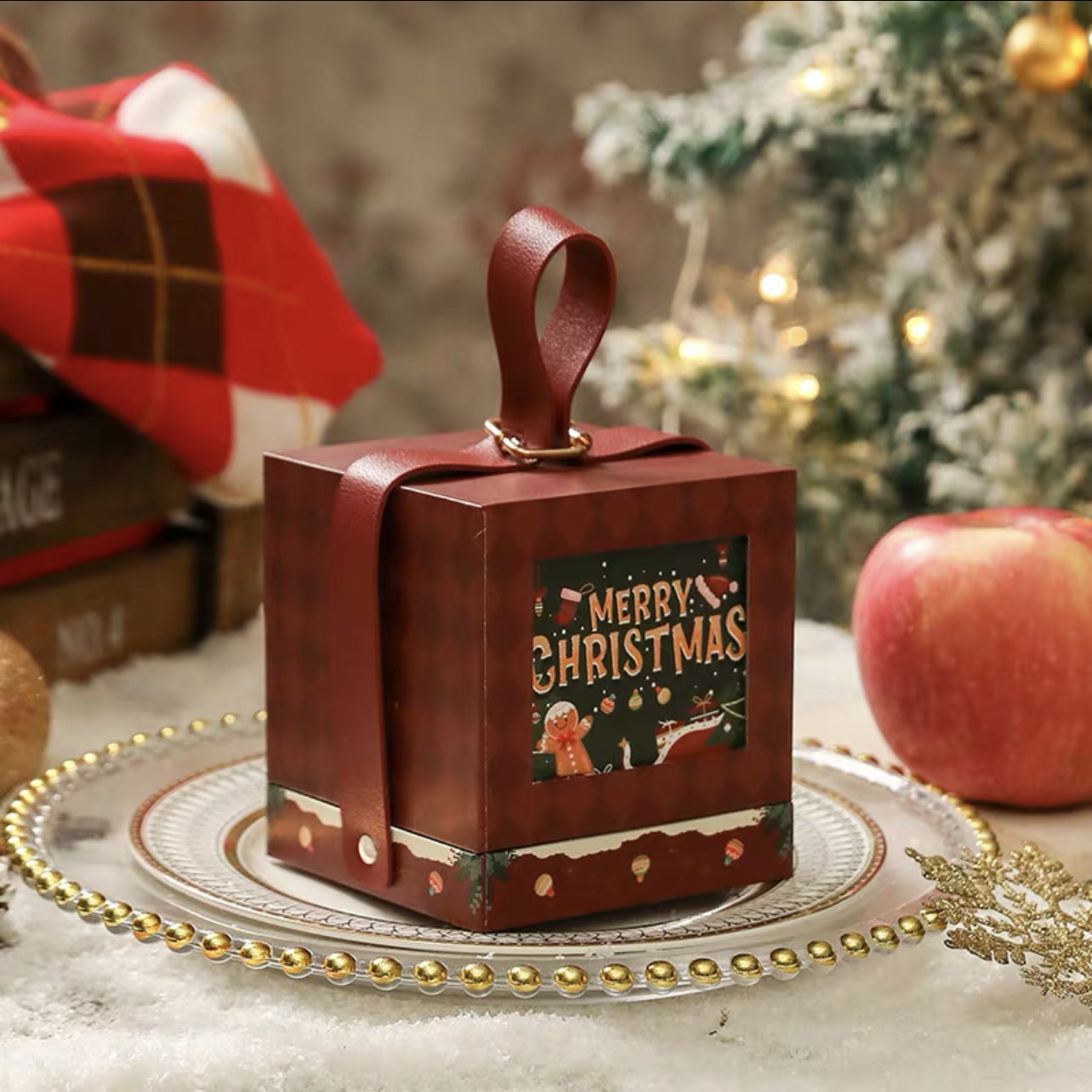 Plaid Christmas Gift Box