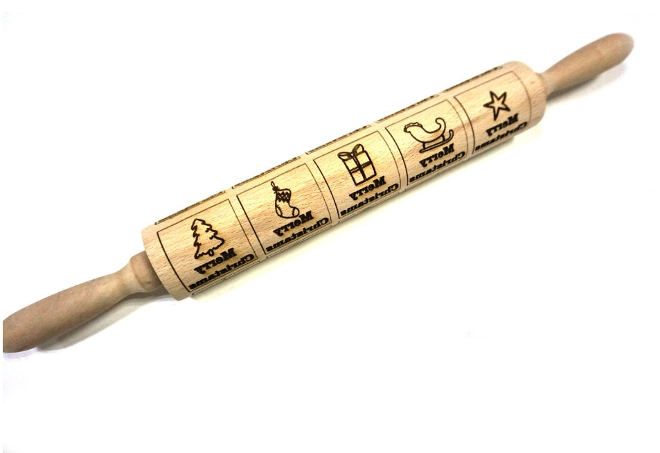 Christmas Baking: Embossed Rolling Pin-65 STYLES