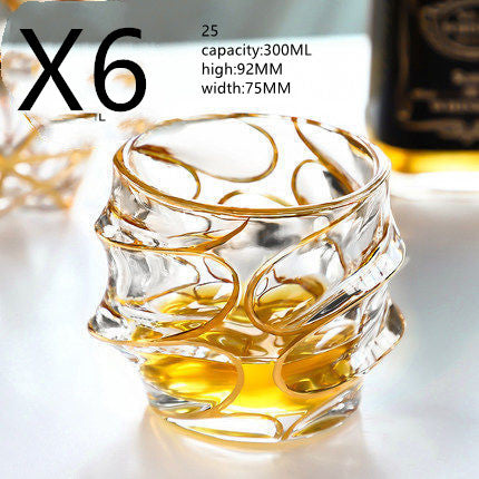 Gold Embellished European Crystal Glassware