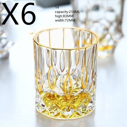 Gold Embellished European Crystal Glassware