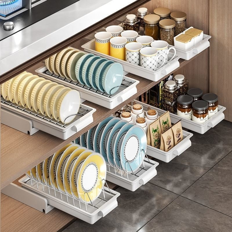Suzannah's Kitchen Built-In Pull-Out Cabinet Dish Rack Drawer