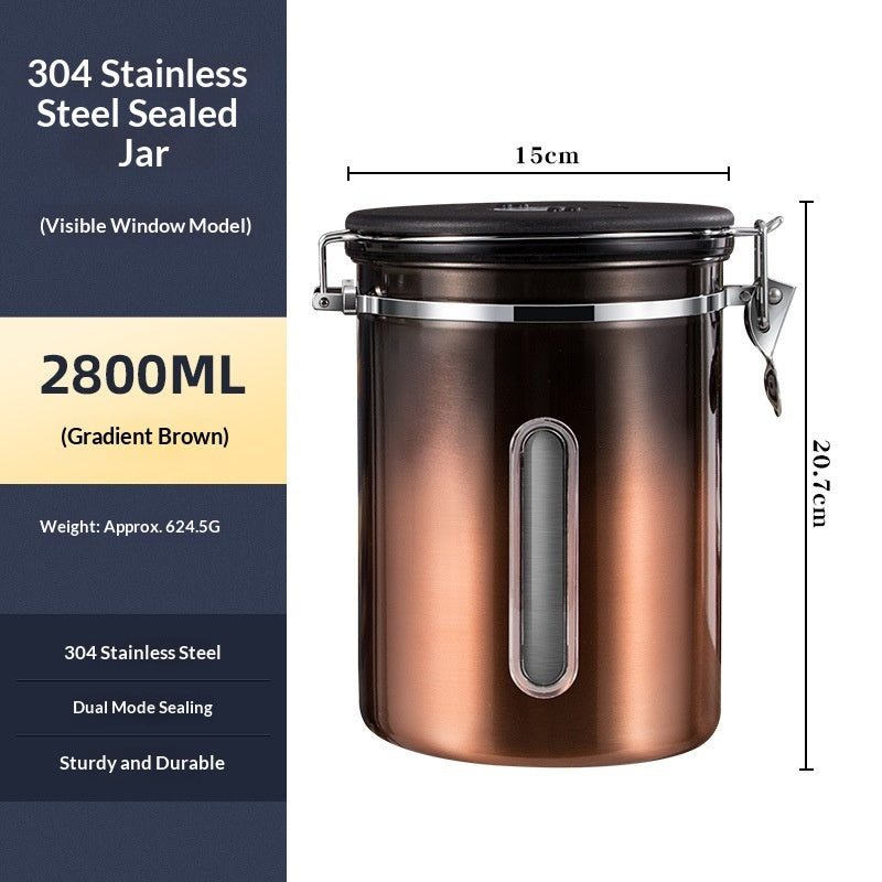 Coffee Bean Airtight Storage Can-One-way Vent
