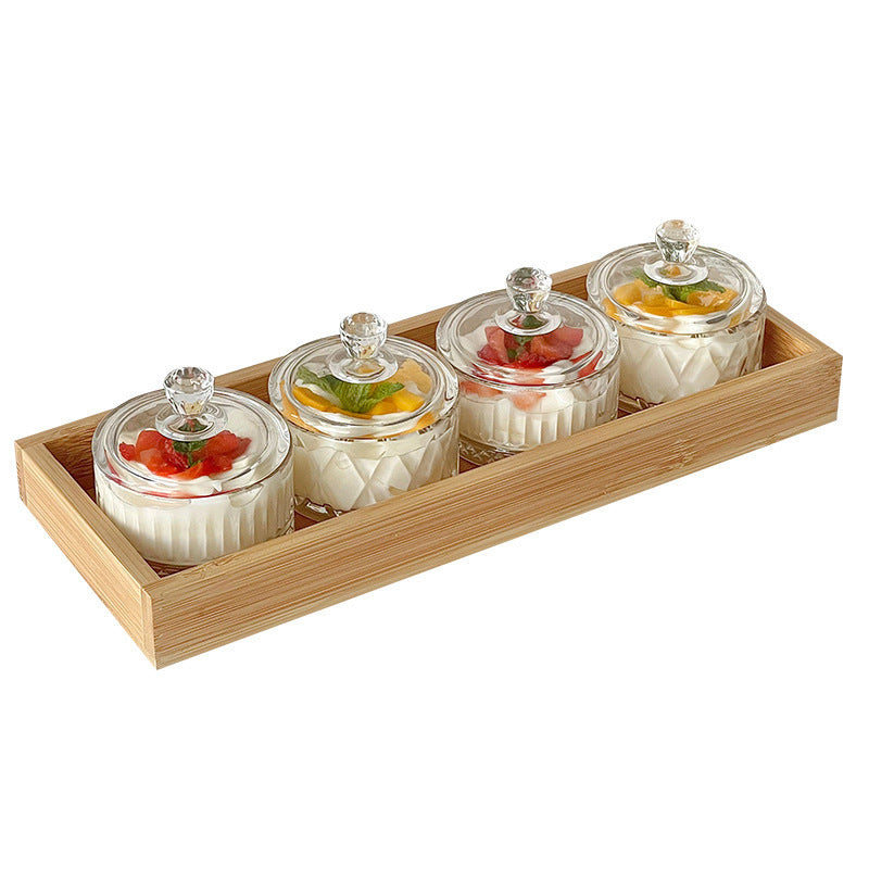 Cut Glass Dessert Cup with Lid